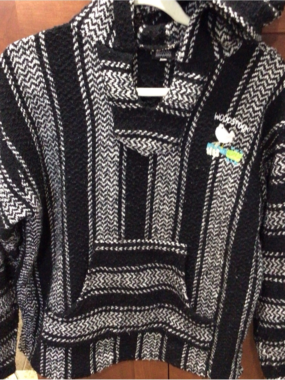 Rock and Roll Hall of Fame Woodstock Striped Men’s Baja Hoodie L